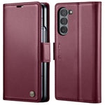 Custodia per telefono in pelle antifurto RFID CaseMe 023 con fibbia a farfalla, For Samsung Galaxy Z Flip6 / Flip7 FE, For Samsung Galaxy Z Fold6 5G, For Samsung Galaxy Z Fold5, For Samsung Galaxy Z Flip5