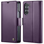 Custodia per telefono in pelle antifurto RFID CaseMe 023 con fibbia a farfalla, For Samsung Galaxy Z Flip6 / Flip7 FE, For Samsung Galaxy Z Fold6 5G, For Samsung Galaxy Z Fold5, For Samsung Galaxy Z Flip5