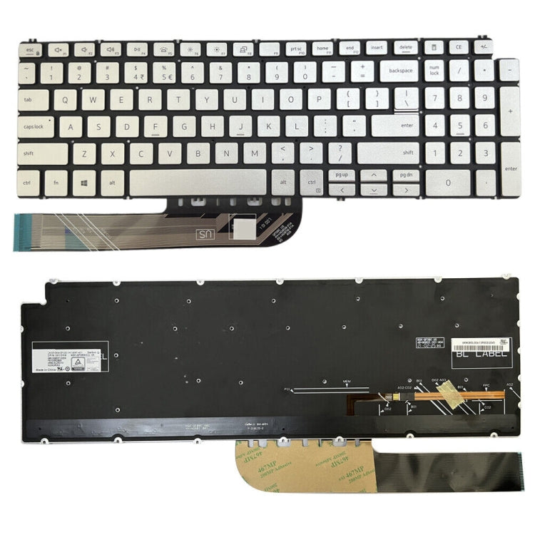 Tastiera per laptop retroilluminata versione USA, For Dell Inspiron 15 7590 / 7791 / 5584