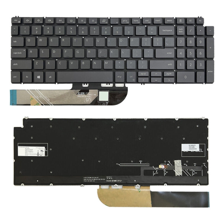 Tastiera per laptop retroilluminata versione USA, For Dell Inspiron 15 7590 / 7791 / 5584