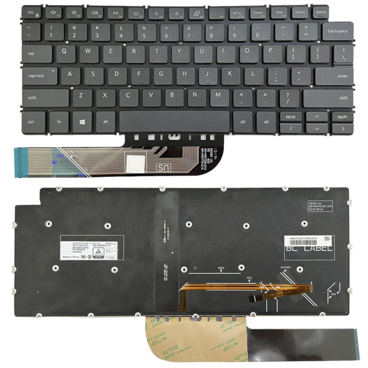 Tastiera per laptop retroilluminata versione USA, For Dell Inspiron 7490 / Vostro 5390