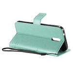 Custodia in pelle a ribalta orizzontale con motivo in rilievo albero e gatto con supporto e fessure per carte, portafoglio e cordino, For Nokia 2.3, For Samsung Galaxy A21s