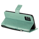 Custodia in pelle a ribalta orizzontale con motivo in rilievo albero e gatto con supporto e fessure per carte, portafoglio e cordino, For Samsung Galaxy A51 5G, For Samsung Galaxy A71 5G