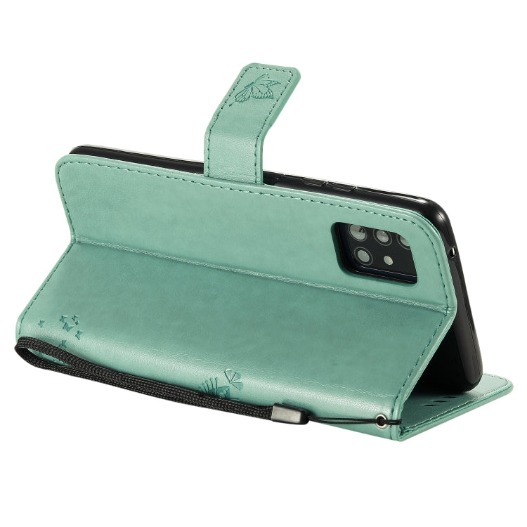 Custodia in pelle a ribalta orizzontale con motivo in rilievo albero e gatto con supporto e fessure per carte, portafoglio e cordino, For Samsung Galaxy A51 5G, For Samsung Galaxy A71 5G