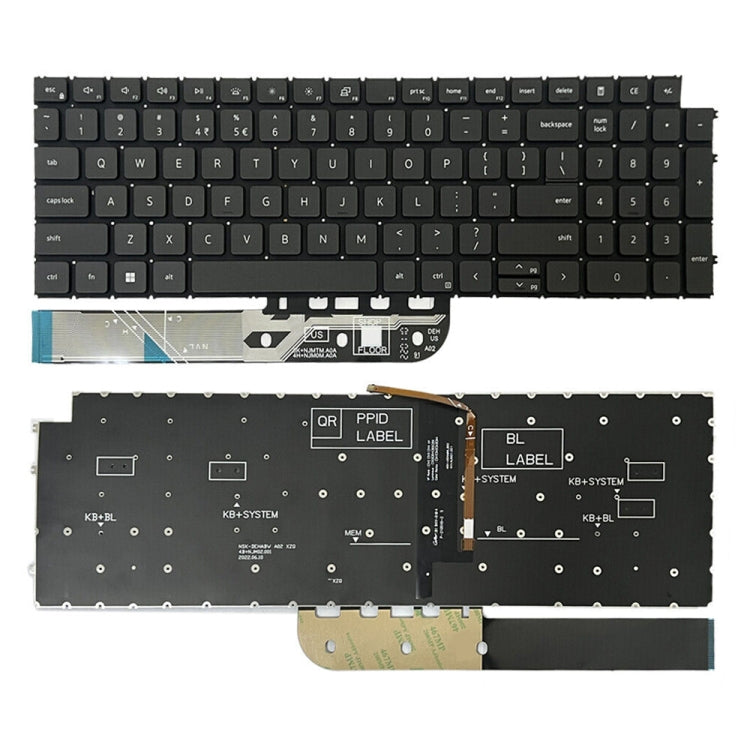 US Version Backlit Laptop Keyboard, For Dell Inspiron 15-3511 3515 5510 7510 16-7610, For Dell Vostro 5310 5320 5410 Latitude 3320 3420, For Dell Latitude 5520 5521 Precision 3560 3561, For Dell Latitude 7300 5300 5200