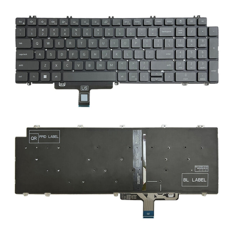 Tastiera per laptop retroilluminata versione USA, For Dell Inspiron 15-3511 3515 5510 7510 16-7610, For Dell Vostro 5310 5320 5410 Latitude 3320 3420, For Dell Latitude 5520 5521 Precision 3560 3561, For Dell Latitude 7300 5300 5200