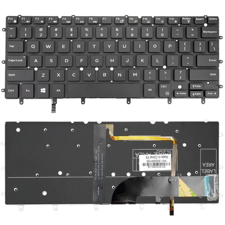 Tastiera per laptop retroilluminata versione USA, For Dell Inspiron 15-3511 3515 5510 7510 16-7610, For Dell Vostro 5310 5320 5410 Latitude 3320 3420, For Dell Latitude 5520 5521 Precision 3560 3561, For Dell Latitude 7300 5300 5200