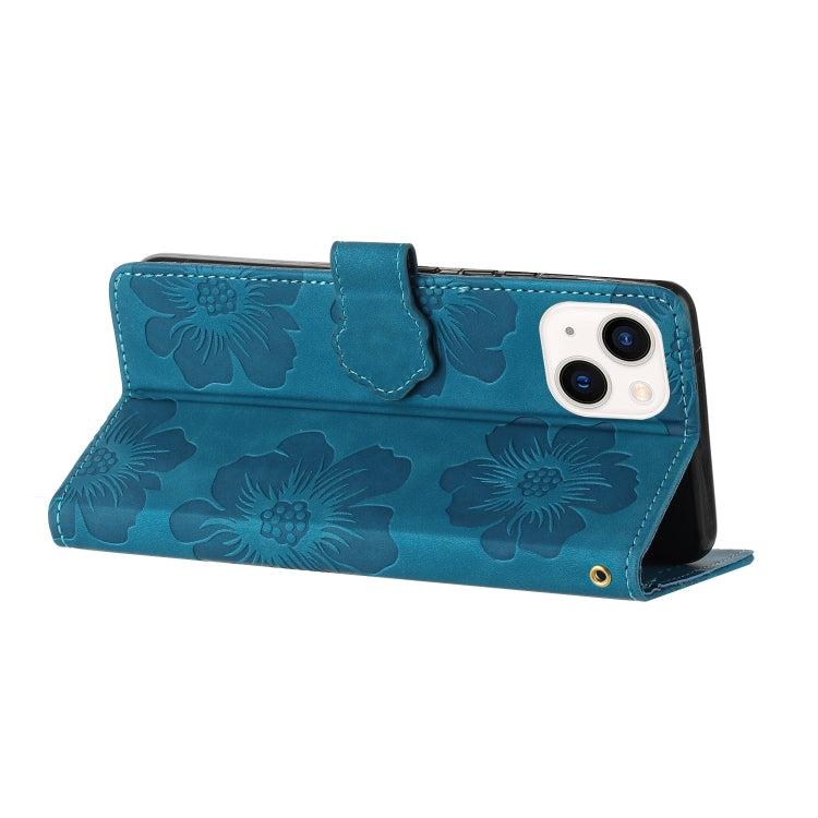 Custodia per cellulare in pelle con motivo floreale in rilievo, For iPhone 15, For iPhone 14 Plus, For iPhone 14, For iPhone 14 Pro