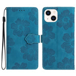 Custodia per cellulare in pelle con motivo floreale in rilievo, For iPhone 15, For iPhone 14 Plus, For iPhone 14, For iPhone 14 Pro