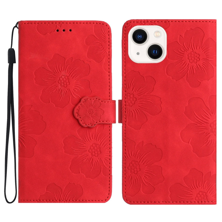 Custodia per cellulare in pelle con motivo floreale in rilievo, For iPhone 15, For iPhone 14 Plus, For iPhone 14, For iPhone 14 Pro