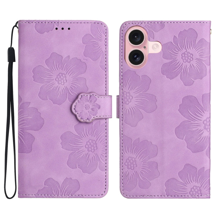 Custodia per cellulare in pelle con motivo floreale in rilievo, For iPhone 16, For iPhone 15 Pro Max, For iPhone 15 Pro, For iPhone 15 Plus