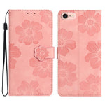 Custodia per cellulare in pelle con motivo floreale in rilievo, For iPhone 16e / 17e, For iPhone 17 Pro Max, For iPhone 17 Pro, For iPhone 17