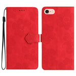 Custodia per cellulare in pelle con motivo floreale in rilievo, For iPhone 16e / 17e, For iPhone 17 Pro Max, For iPhone 17 Pro, For iPhone 17