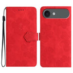 Custodia per cellulare in pelle con motivo floreale in rilievo, For iPhone Air, For iPhone 16 Pro Max, For iPhone 16 Pro, For iPhone 16 Plus