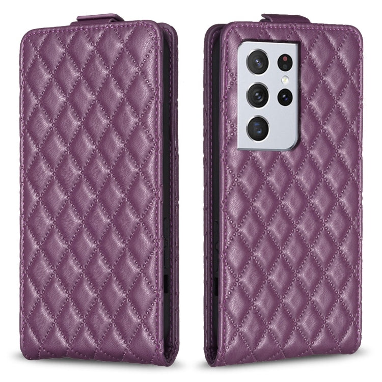Custodia in pelle con vibrazione verticale per Samsung Galaxy S21
