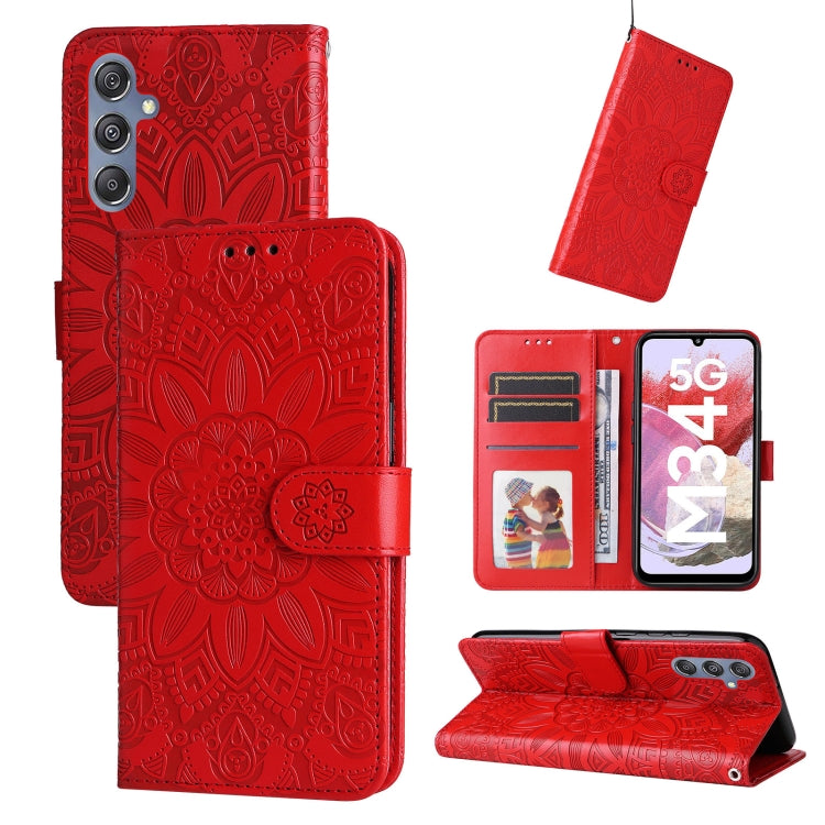 Custodia portafoglio in pelle di girasole per Samsung Galaxy A05