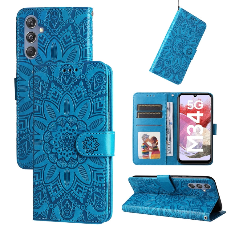 Custodia portafoglio in pelle di girasole per Samsung Galaxy A05