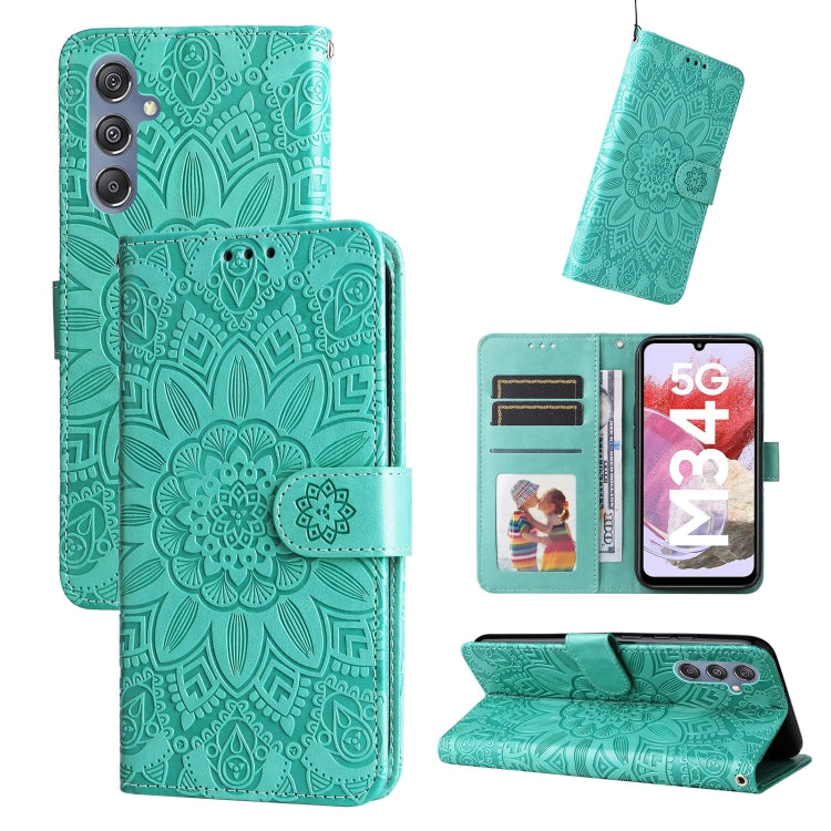 Custodia portafoglio in pelle di girasole per Samsung Galaxy A05