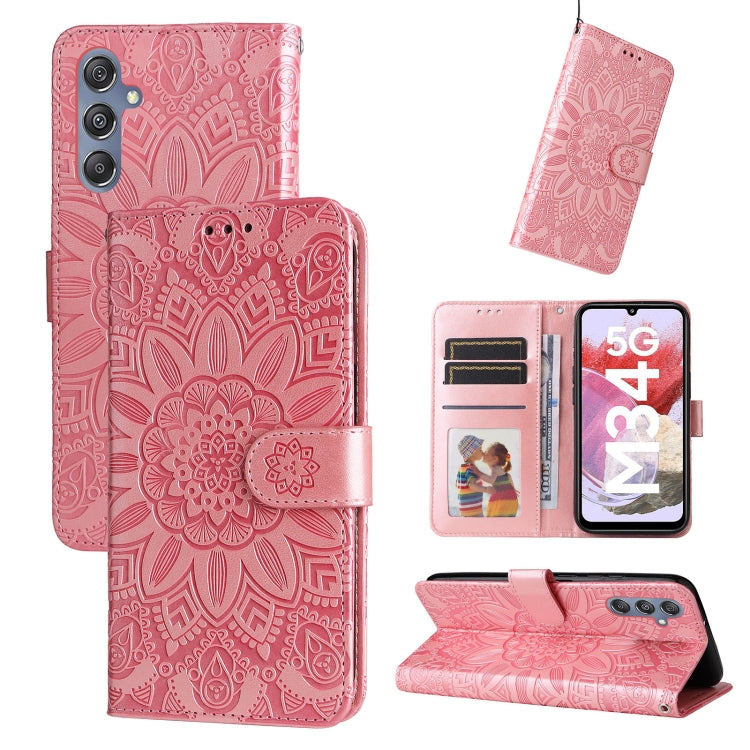Custodia portafoglio in pelle di girasole per Samsung Galaxy A05
