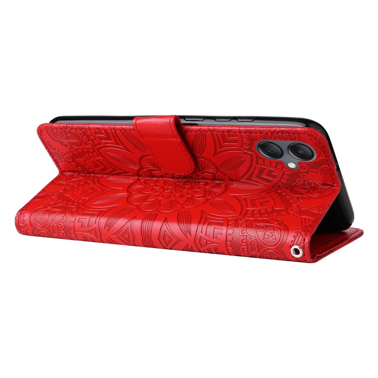 Custodia portafoglio in pelle di girasole per Samsung Galaxy A05