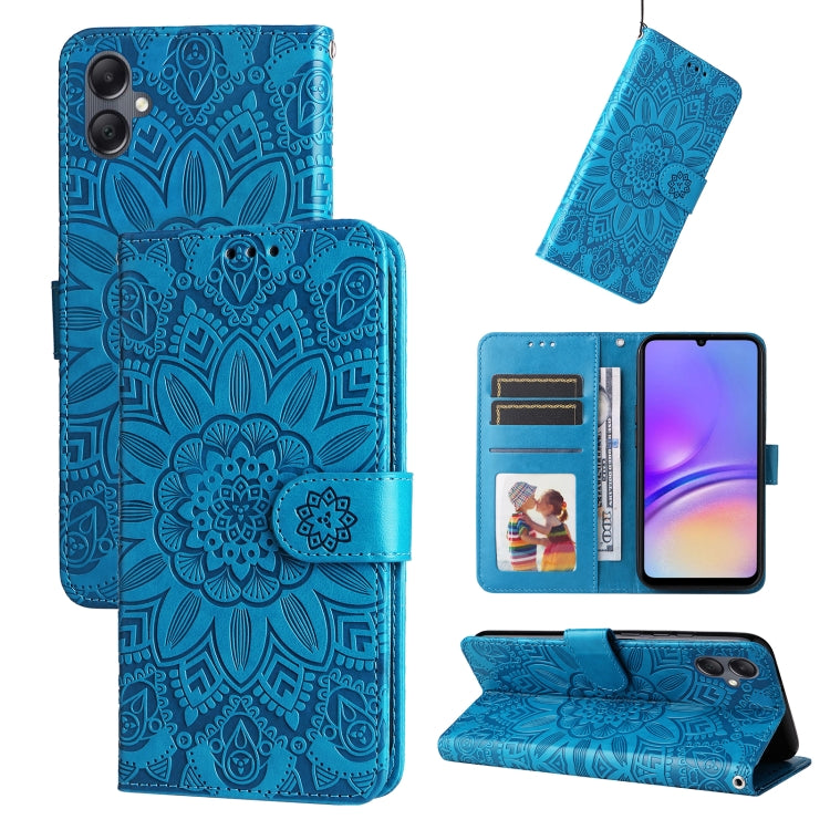 Custodia portafoglio in pelle di girasole per Samsung Galaxy A05
