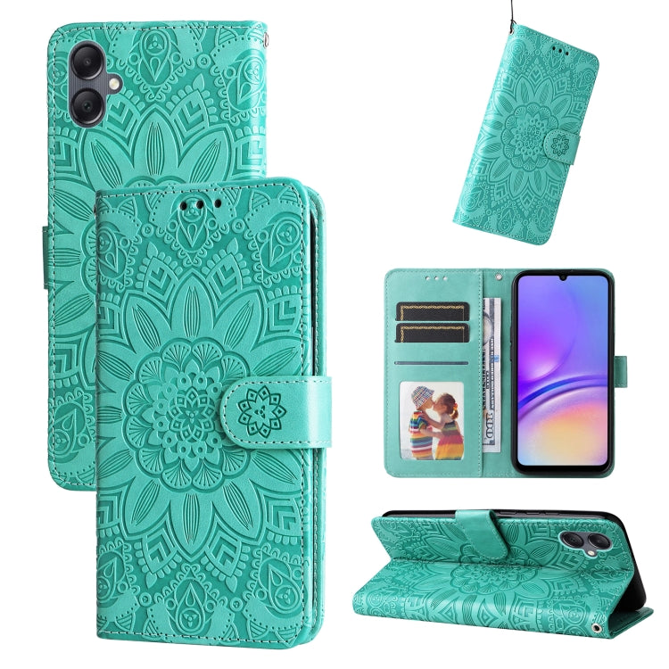 Custodia portafoglio in pelle di girasole per Samsung Galaxy A05