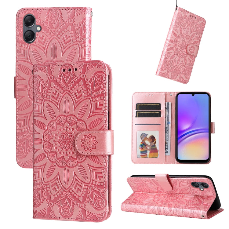 Custodia portafoglio in pelle di girasole per Samsung Galaxy A05