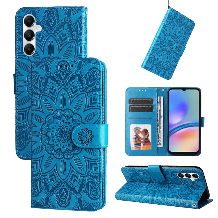 Custodia portafoglio in pelle di girasole per Samsung Galaxy A05