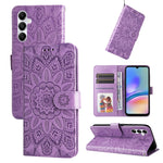 Custodia portafoglio in pelle di girasole per Samsung Galaxy A05