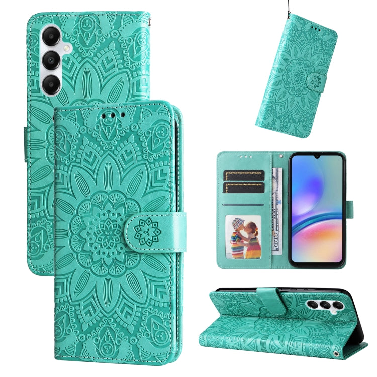 Custodia portafoglio in pelle di girasole per Samsung Galaxy A05