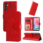 Custodia portafoglio in pelle di girasole per Samsung Galaxy A05