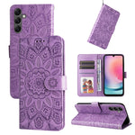 Custodia portafoglio in pelle di girasole per Samsung Galaxy A05