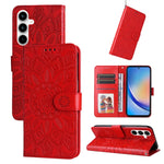 Custodia portafoglio in pelle di girasole per Samsung Galaxy M55