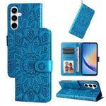 Custodia portafoglio in pelle di girasole per Samsung Galaxy M55