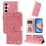 Custodia portafoglio in pelle di girasole per Samsung Galaxy M55