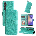 Custodia portafoglio in pelle di girasole per Samsung Galaxy M55