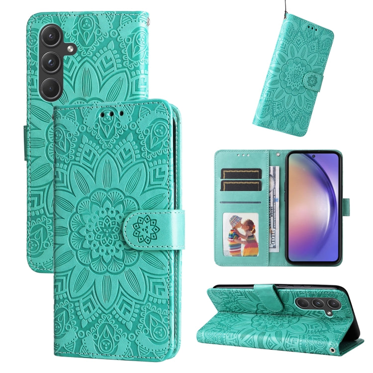 Custodia portafoglio in pelle di girasole per Samsung Galaxy M55