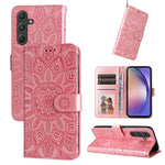 Custodia portafoglio in pelle di girasole per Samsung Galaxy M55