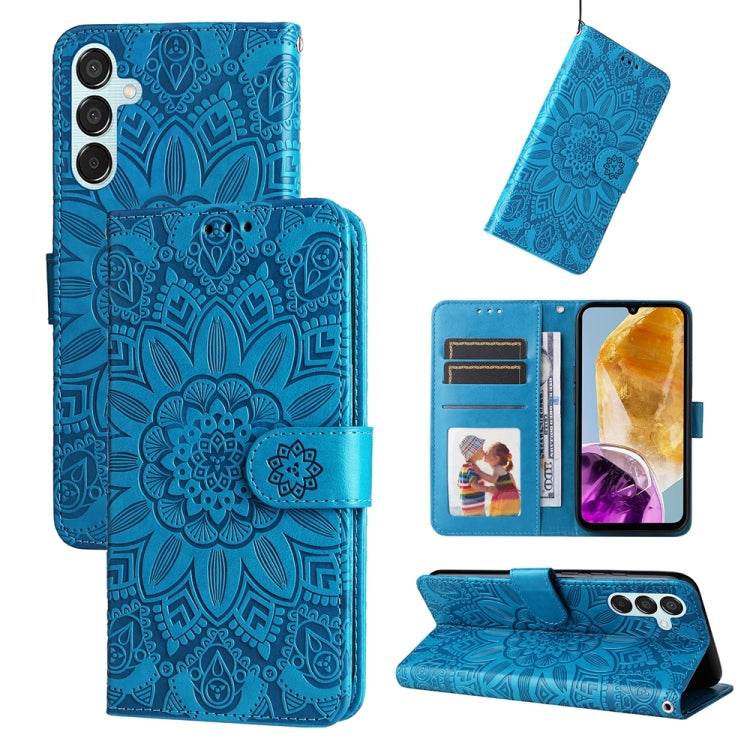 Custodia portafoglio in pelle di girasole per Samsung Galaxy M55
