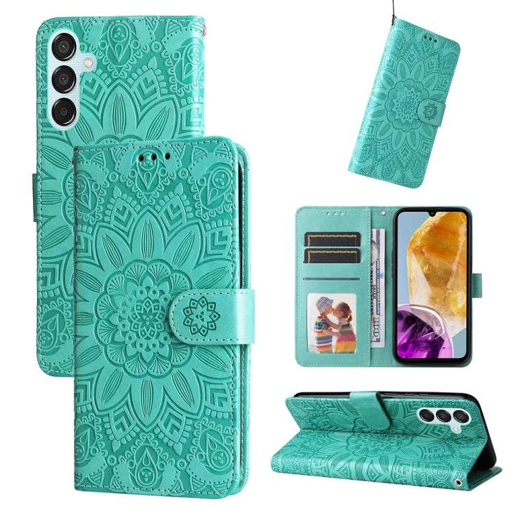 Custodia portafoglio in pelle di girasole per Samsung Galaxy M55