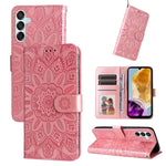 Custodia portafoglio in pelle di girasole per Samsung Galaxy M55