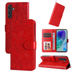 Custodia portafoglio in pelle di girasole per Samsung Galaxy M55