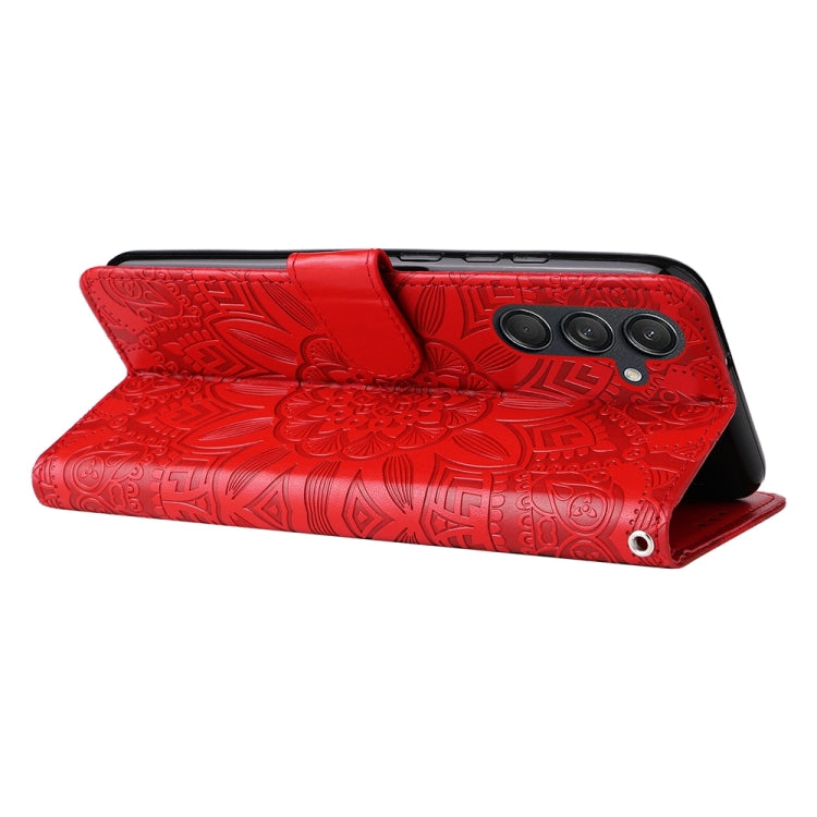 Custodia portafoglio in pelle di girasole per Samsung Galaxy M55