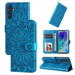 Custodia portafoglio in pelle di girasole per Samsung Galaxy M55