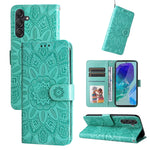 Custodia portafoglio in pelle di girasole per Samsung Galaxy M55