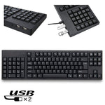 Tastiera USB cablata per mano sinistra con funzione Dual HUB