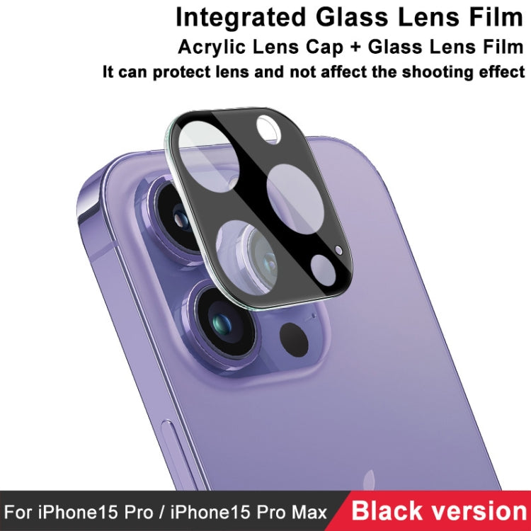 imak Pellicola con lente in vetro integrata ad alta definizione Versione nera, For iPhone 15 Pro / 15 Pro Max, For iPhone 15  / 15 Plus