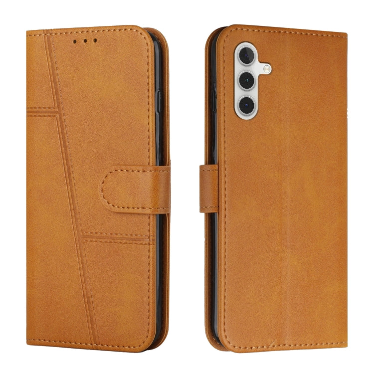 Custodia per telefono in pelle con fibbia in vitello con cuciture, For Samsung Galaxy A55, For Samsung Galaxy A35, For Samsung Galaxy A25 5G, For Samsung Galaxy S23 FE 5G