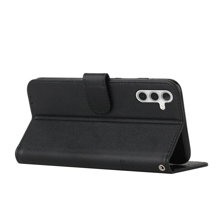 Custodia per telefono in pelle con fibbia in vitello con cuciture, For Samsung Galaxy A55, For Samsung Galaxy A35, For Samsung Galaxy A25 5G, For Samsung Galaxy S23 FE 5G