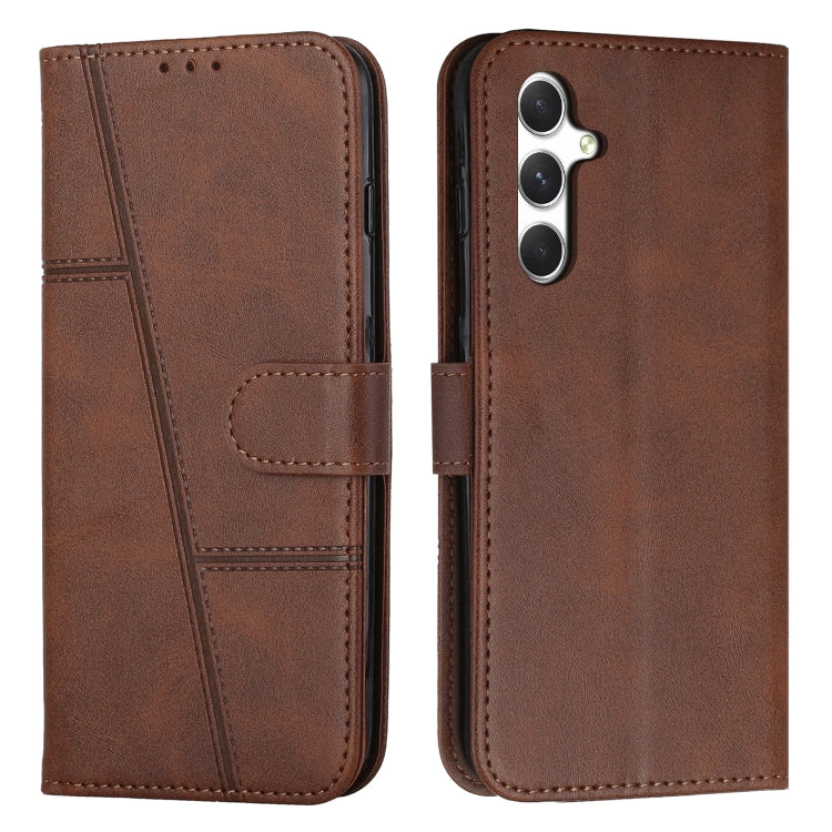 Custodia per telefono in pelle con fibbia in vitello con cuciture, For Samsung Galaxy A56 5G, For Samsung Galaxy A36 5G, For Samsung Galaxy A16 5G, For Samsung Galaxy A06 4G